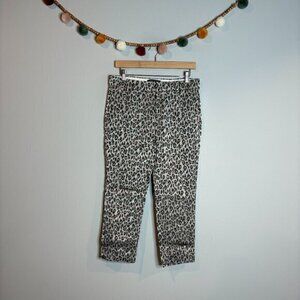 Banana Republic leopard print Sloan dress pants